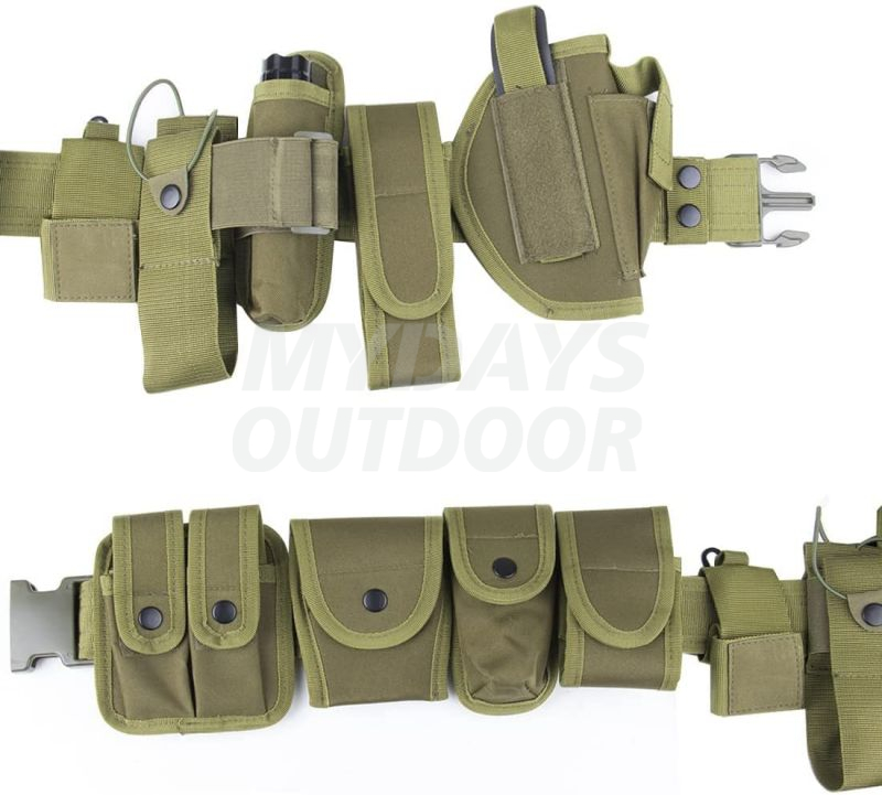 Тактический поясной ремень с набором из 10 кобур для сумок, военный пояс MDSTA-8