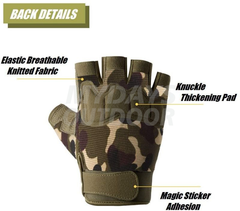 Тактические перчатки без пальцев, уличные военные перчатки для стрельбы, охоты, мотоспорта, скалолазания, MDSTA-3