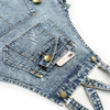 Хлопковый джинсовый фартук с карманами для мужчин - Jean Apron Cross Straps MDSGA-6