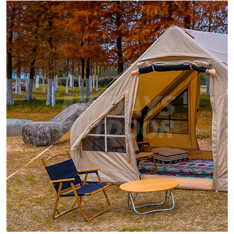 Надувная бревенчатая бревенчатая палатка на открытом воздухе, походная палатка