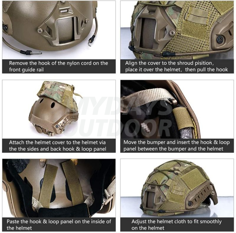 Тактический чехол для шлема для страйкбольного шлема, военный пейнтбол, охотничье снаряжение для стрельбы, MDSTA-15