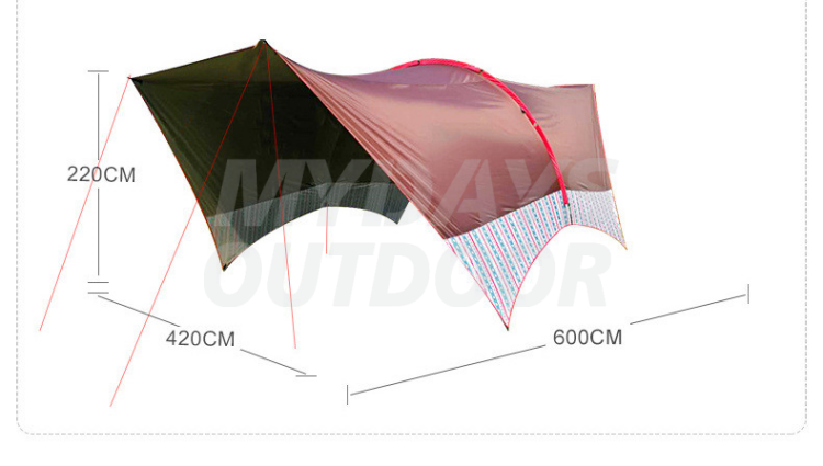 Ткань Oxford UV50+ Палатка для кемпинга Автомобильная палатка Кемпинговый брезент на 8 человек MDSCT-4