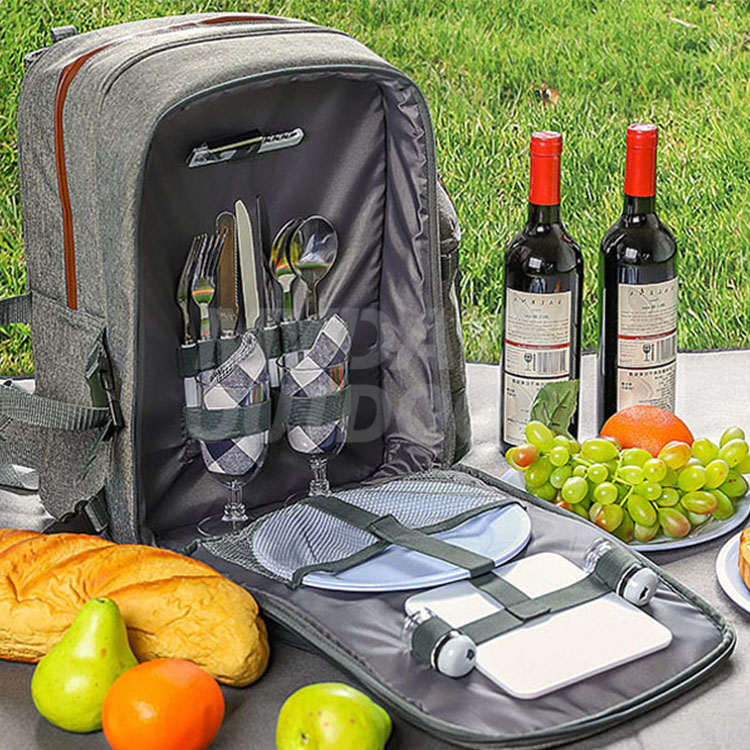Рюкзак для пикника со съемным держателем для бутылок/вин, флисовым одеялом, тарелками и набором столовых приборов MDSCA-2
