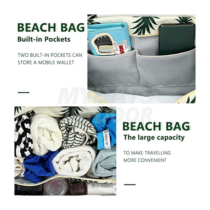Большая пляжная большая сумка для продуктовых поездок в спортзал у бассейна с мокрым карманом MDSCB-6
