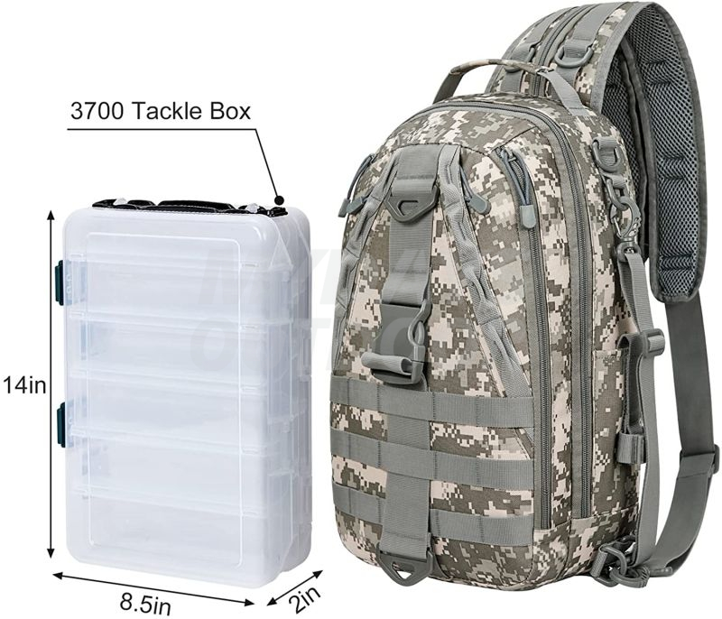 Тактическая сумка-слинг Сумка для хранения рыболовных снастей Водостойкий рыболовный рюкзак MDSHS-6