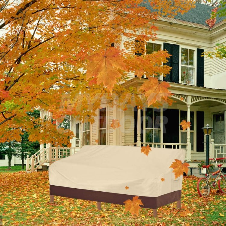 3-местный чехол для дивана на открытом воздухе, газон, патио, мебель, чехлы с вентиляционным отверстием и ручкой MDSGC-15