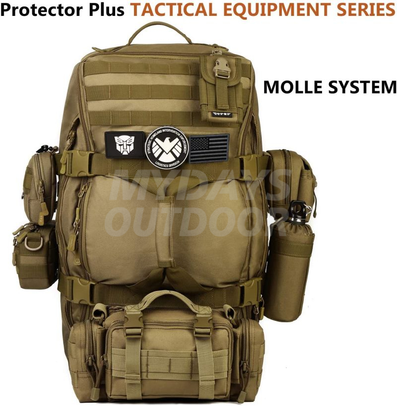 Тактический туристический рюкзак 60L Military MOLLE Duffel Bag (дождевик и накладка в комплекте) MDSHD-5
