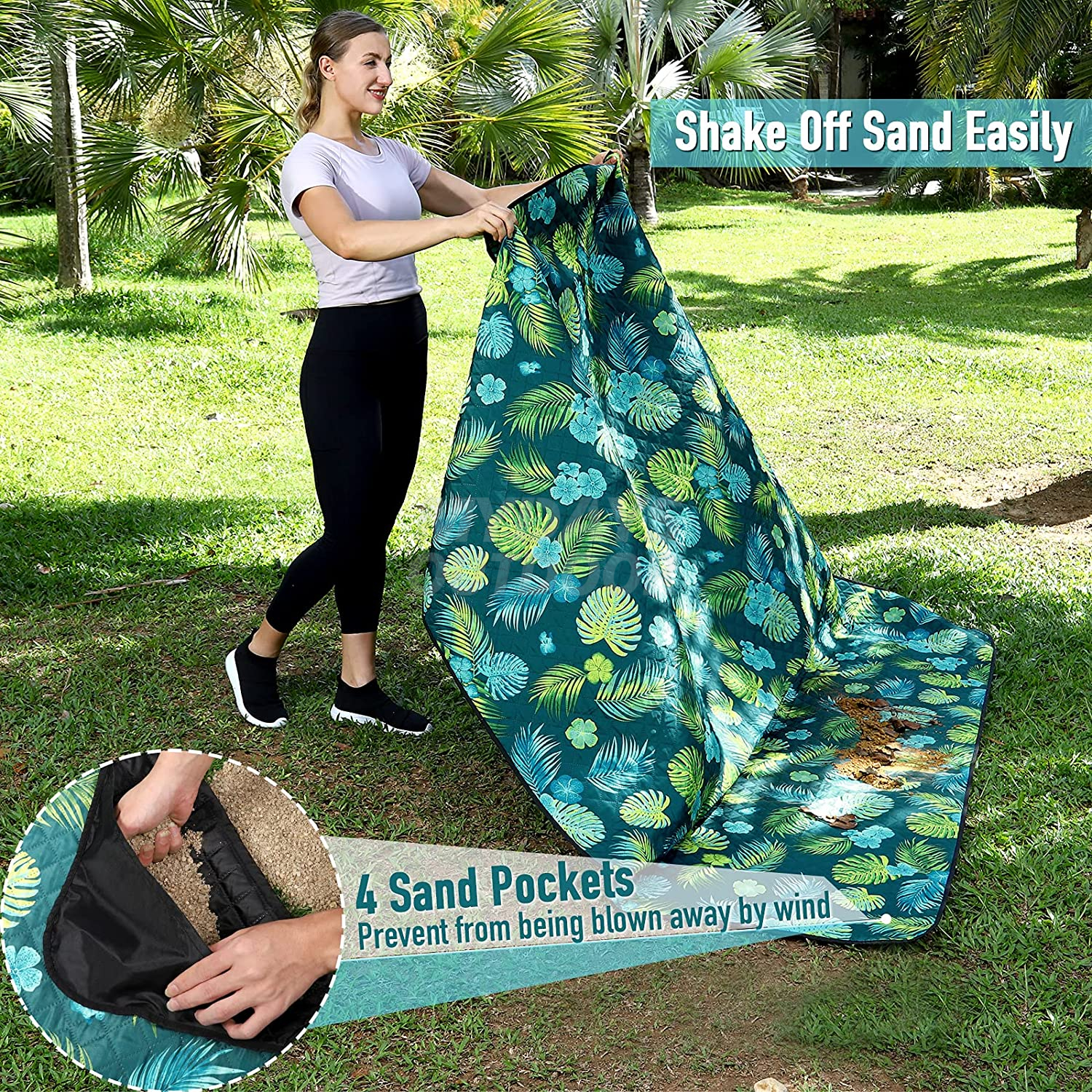 Уличное пляжное одеяло Большие одеяла для пикника Extra Large MDSCM-16