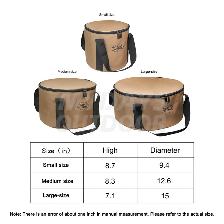Портативная пыленепроницаемая водонепроницаемая многоразовая складная сумка для хранения кемпинговых горшков MDSCO-14