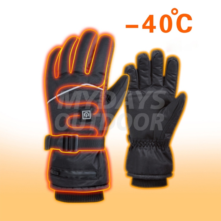 Перчатки с подогревом, выдерживающие температуру до -40 ℃, теплые ветрозащитные перчатки для холодной погоды MDSSA-3