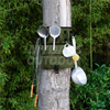 Открытый холщовый портативный органайзер для хранения инструментов для путешествий, пикника, кемпинга, подвесная сумка на дереве MDSCO-6