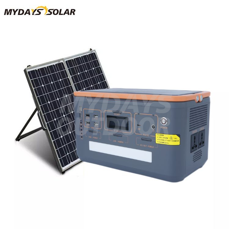 Высокопроизводительная портативная солнечная электростанция мощностью 500 Вт для использования вне помещений MDSO-11