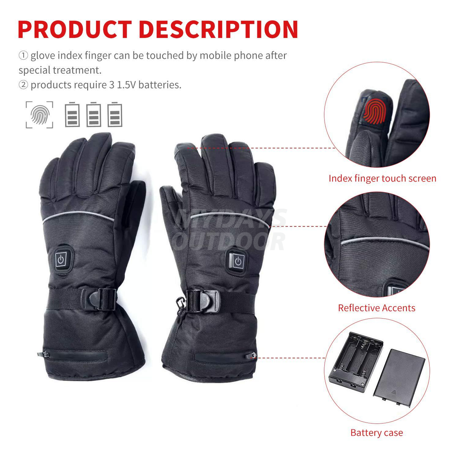 Перчатки с подогревом Теплые ветрозащитные перчатки для холодной погоды MDSSA-2