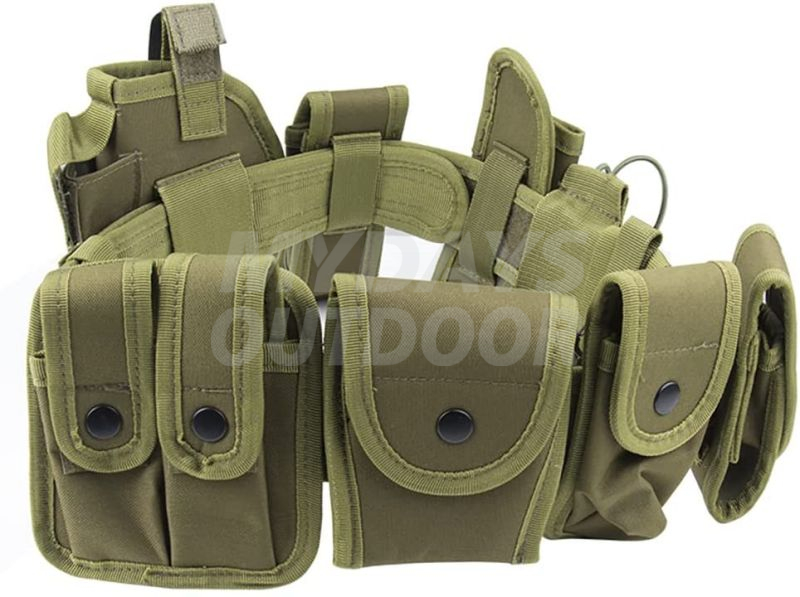 Тактический поясной ремень с набором из 10 кобур для сумок, военный пояс MDSTA-8