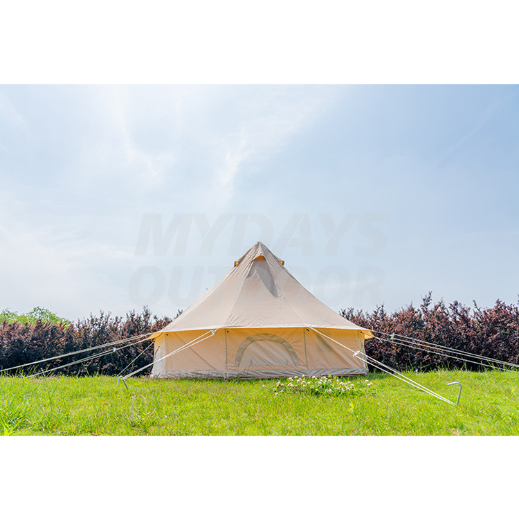 Большая палатка-юрта из хлопкового брезента для семейной роскошной палатки Glamping Bell Tent MDSCE-2