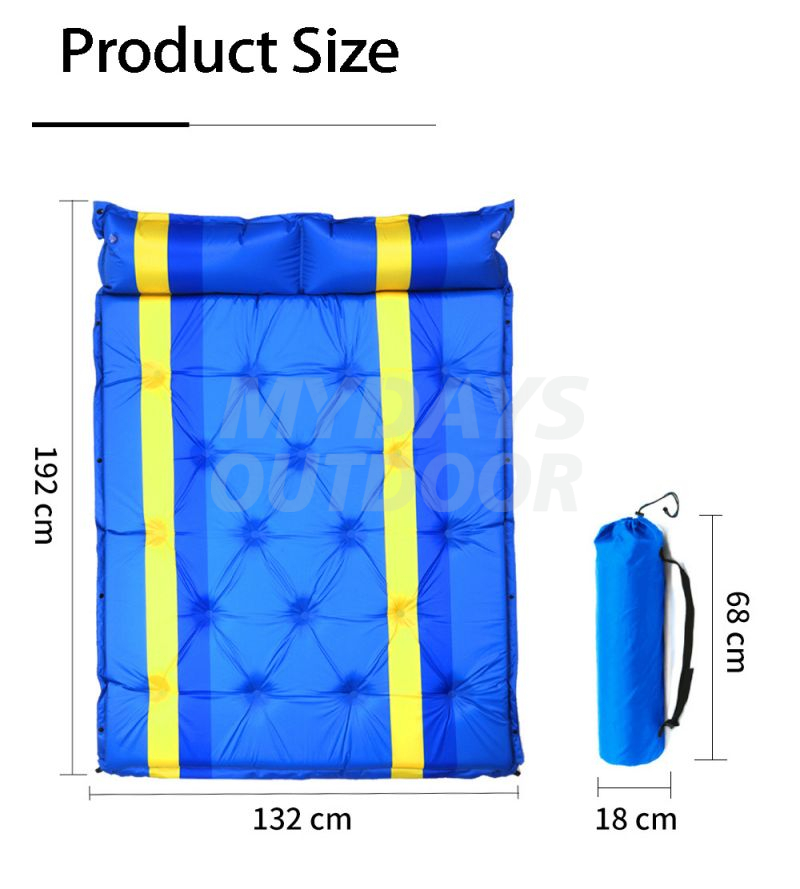 Надувной спальный коврик для кемпинга с подушкой MDSCM-23